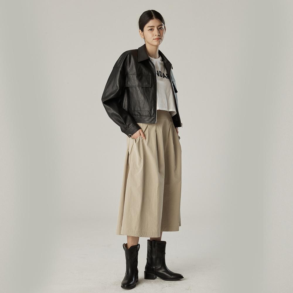 SPNK Synthetic Fiber Utility Skirt_Beige