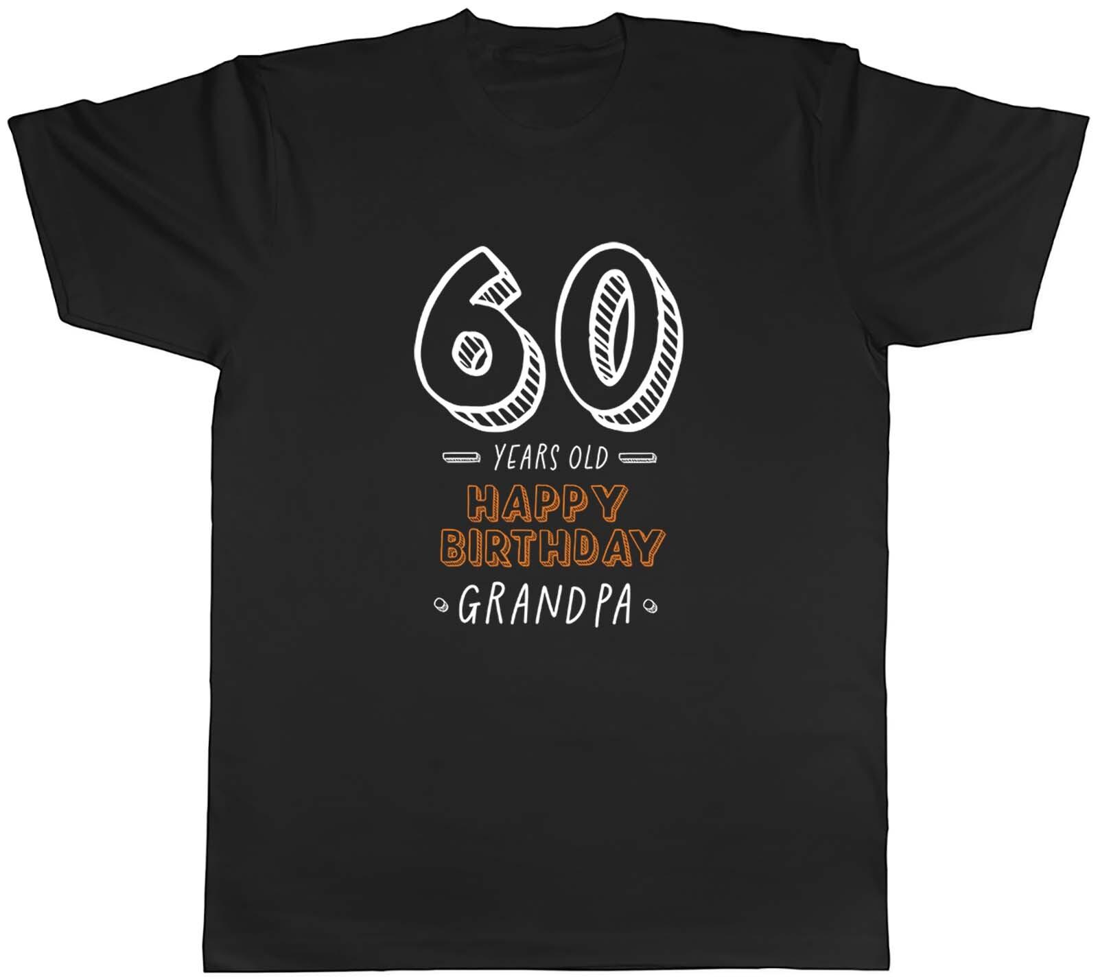 Personalised Happy Birthday Grandpa Celebration Mens Unisex T-Shirt Tee Gift XXXXL