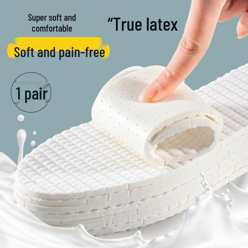 

Женские и мужские дышащие латексные стельки с амортизацией: Мягкий, Влагоотводящий и Удобный для Долгого Стояния. 45-46 белый