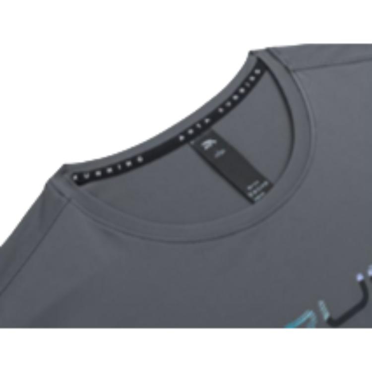 Anta Breathable Round Neck Sports Short Sleeve T-Shirt Men Tops Castle-Gray 152425104-5