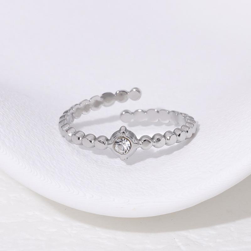 18K Gold Plated Stainless Steel Open Ring: Simple, Versatile, Niche Design, Colorfast Titanium Steel