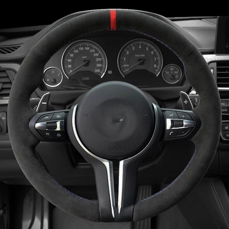 Auto Lenkradbezug Rutschfest Wildleder Für BMW M Sport 1er F20 M135i M140i M235i M240i X1 F21 F48 X2 F39 X3 F25