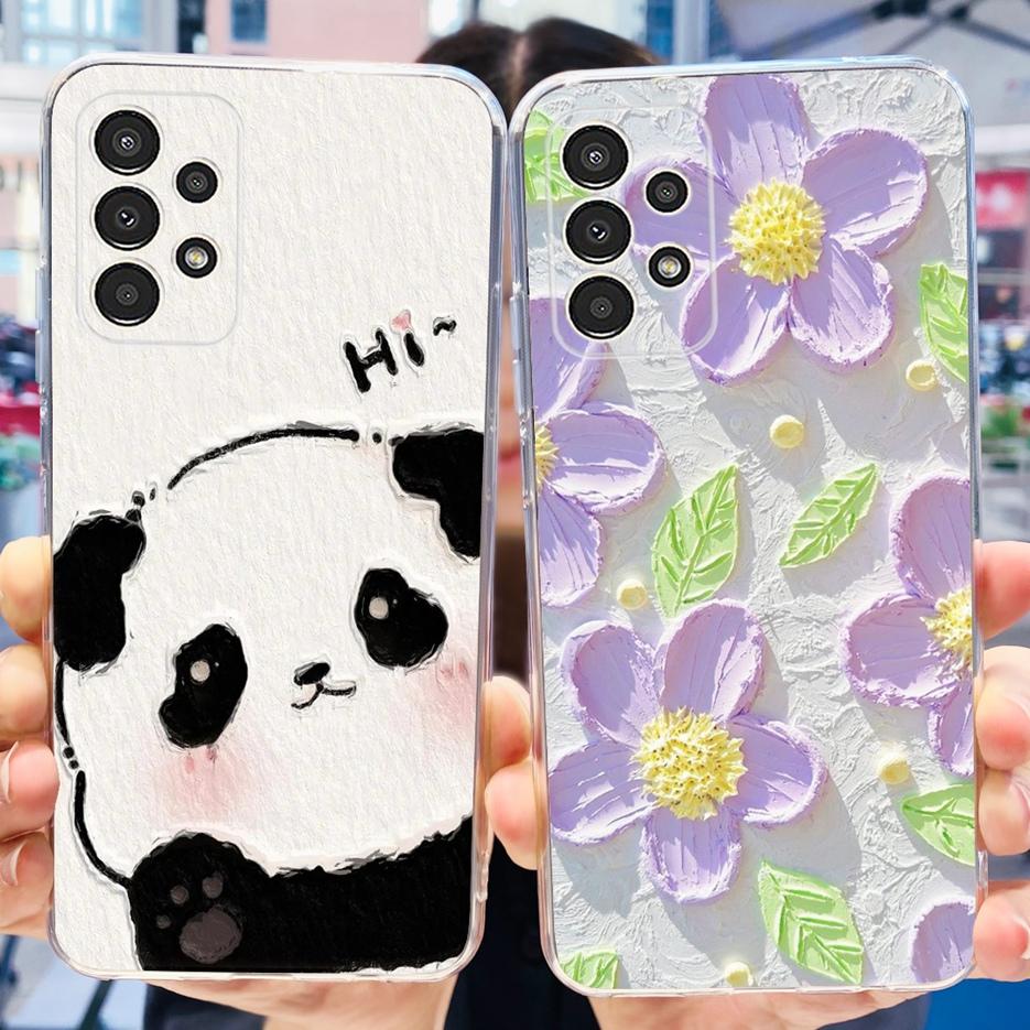 For Samsung Galaxy A13 4G Case SM-A135F Cute Fashion Painted Cover Soft Slim Phone Case For Samsung A13 A33 A53 5G Fundas Bumper