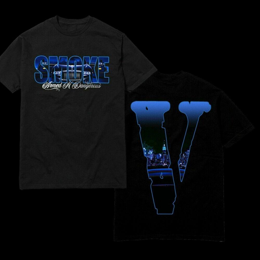 

Armed N Dangerous Pop Smoke Unisex T-Shirt X Vlone Black Reprinted
