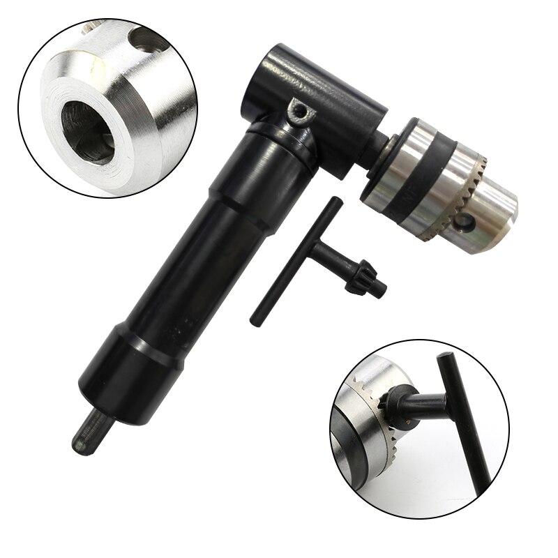 90 Degree Black Right Angle Electric Drill Corner Tool Aluminum Alloy Turning Tool Iron Chuck Adapter Narrow Space Drilling Tool