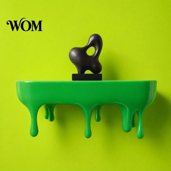 Dripping Floating Shelf Melting Wall Shelf, 3D Printed Fun Creative Decor Display for Home Storage Living Room Matte Finish