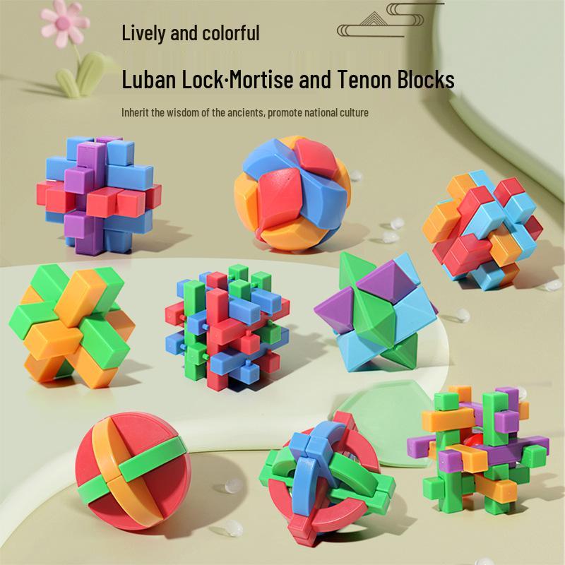 Luban Kongming Lock Puzzle Set: Educational Assembly & Disassembly Toy for Kids