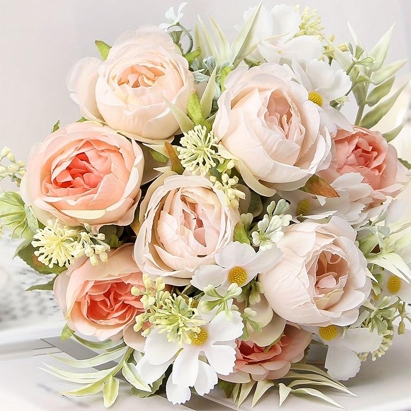 

30cm Pink Imitation Rose Peony Flower Decorations Birthday Party Supplies Garden Decorations Spring and Summer Home Decorations синій