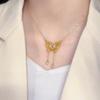 French Temperament Versatile Magnetic Butterfly Necklace Women's Niche Design Pearl Collarbone Chain Neck Chain Neck Jewelry