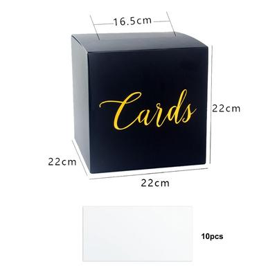 Storage Box White Black Wedding Card Box Blessing Cardboard Voting Card Box Elegant DIY Crafts Gift Card Box Anniversaries