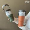 TYESO Large Capacity Dual-Use Car Cup - Double-Walled Thermal Insulated 304 Stainless Steel Ice Cooler