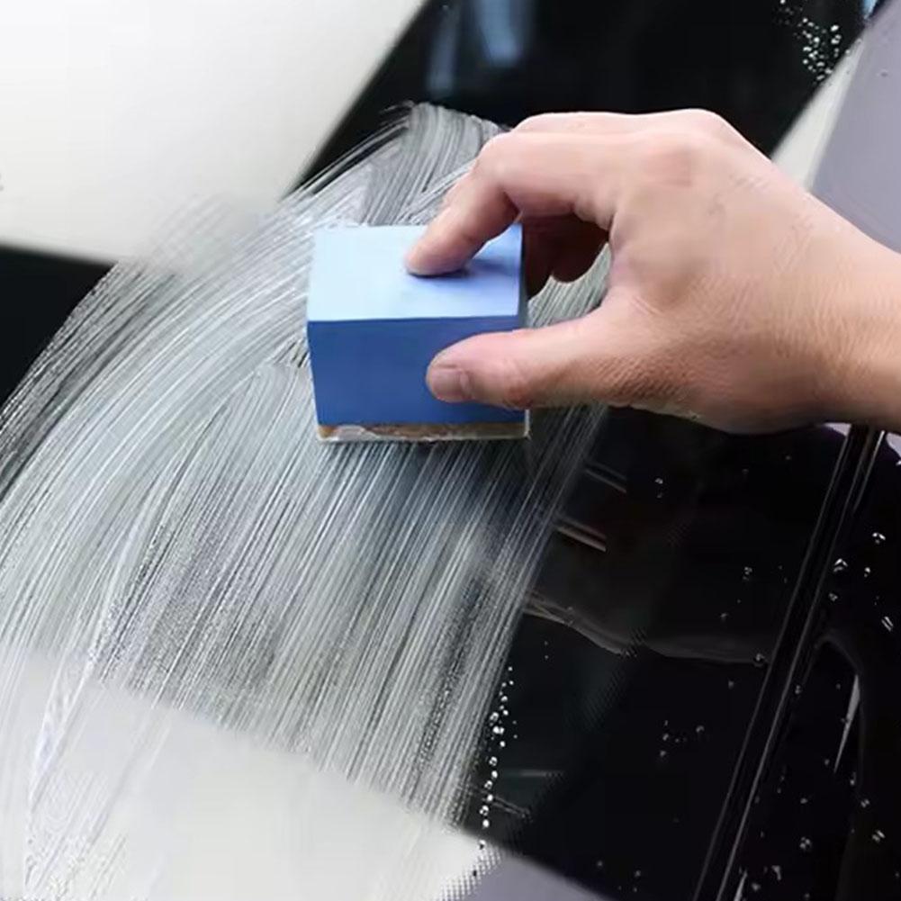 Car Glass Oil Film Cleaning Sponge Windshield Polishing Sponges Car Windshield Wool Felt Brush Oil Dusty Removal Tools Accessory