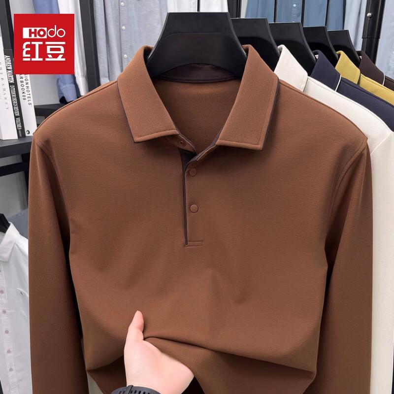 Hodo Men's Long-Sleeve Casual Polo Shirt