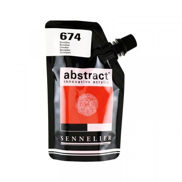 Peinture acrylique - SENNELIER - Vermillon - 500ml - Satinée - Multi-supports