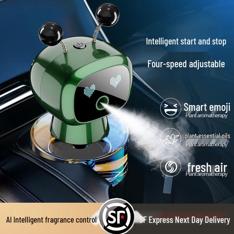 Smart Robot Car Air Freshener: Automatic Spray Deodorizer for High-End Interiors