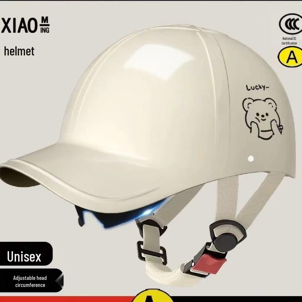 3C Certified Breathable Summer Motorcycle Helmet, Sun Protection for Men & Women, Universal Fit, Half Cap Design