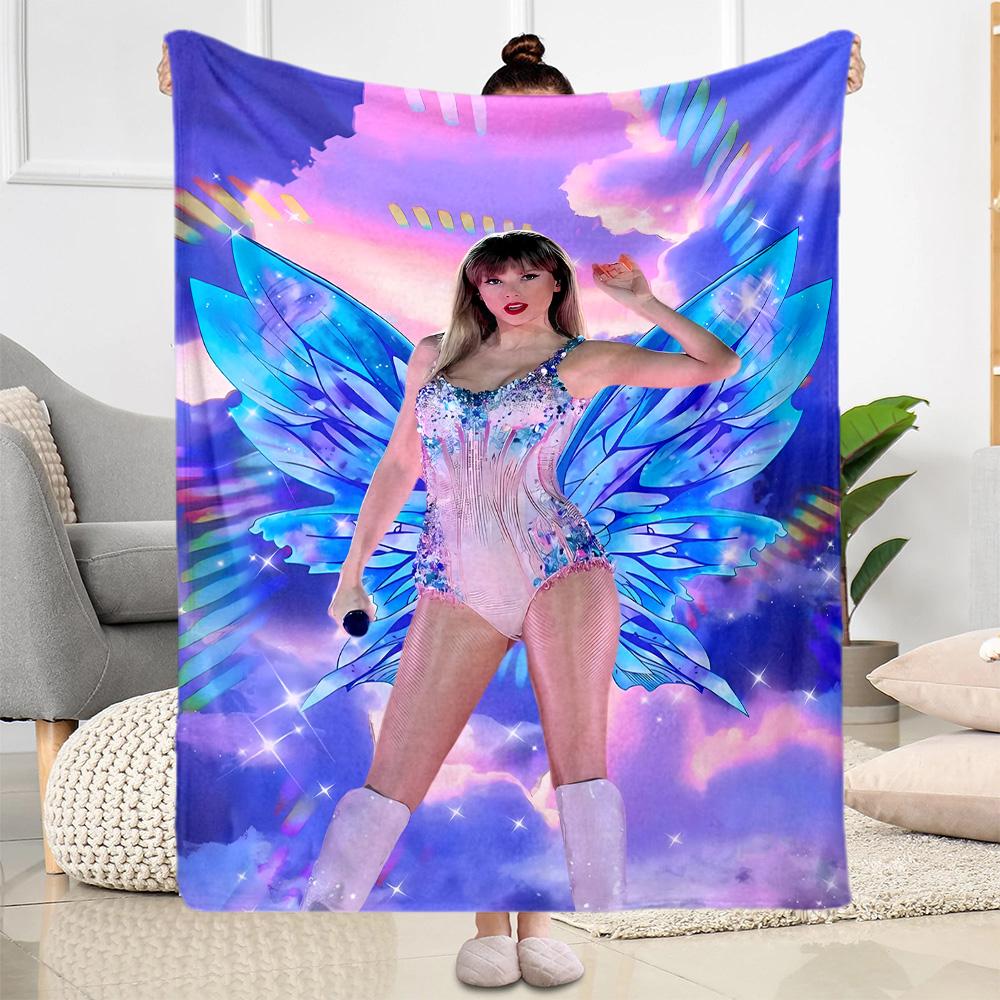 Love And Music Festival Flannel Blanket-Soft and Suitable for Sofas,Beds,Offices,Travel,All Seasons,Great Gift for Holidays and Birthdays.