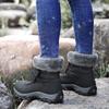 Scarpe da donna di grandi dimensioni Scarpe autunnali e invernali in cotone caldo Stivali da neve tinta unita Scarpe da madre