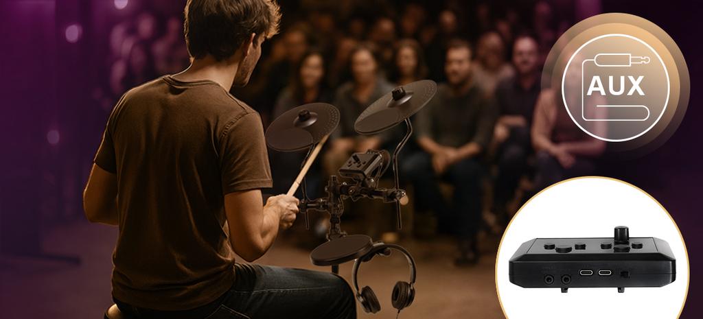 Bateria eletrônica MusicMate MM-DRM90 PercussionXpress