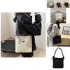 Stylish Large Capacity Solid Color Casual Nylon Shoulder Bag For Everyday Use