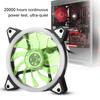 FANRS18 12V DC 120mm LED Ventilátor do skříně s dvojitým otvorem a více rozhraní pro chlazení (Zelená)