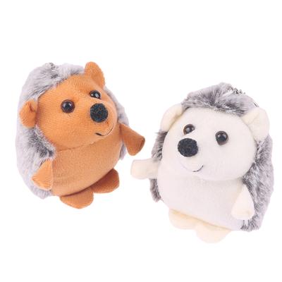 Hedgehog Plush Toy Cartoon Animal Pendant Doll Keychain Car Bag Key Ring Decor