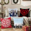 Kpop T-the B-boyz Pillow Case Silky Short Plush with Invisible Zipper Dustproof Sofa Cushion Cover for Home Decor