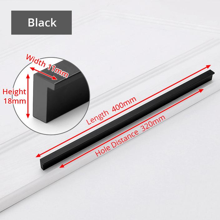 KAK American Style Black Cabinet Handles Gold T Bar Aluminum Alloy Kitchen Cupboard Pulls Drawer Knobs Furniture Handle Hardware