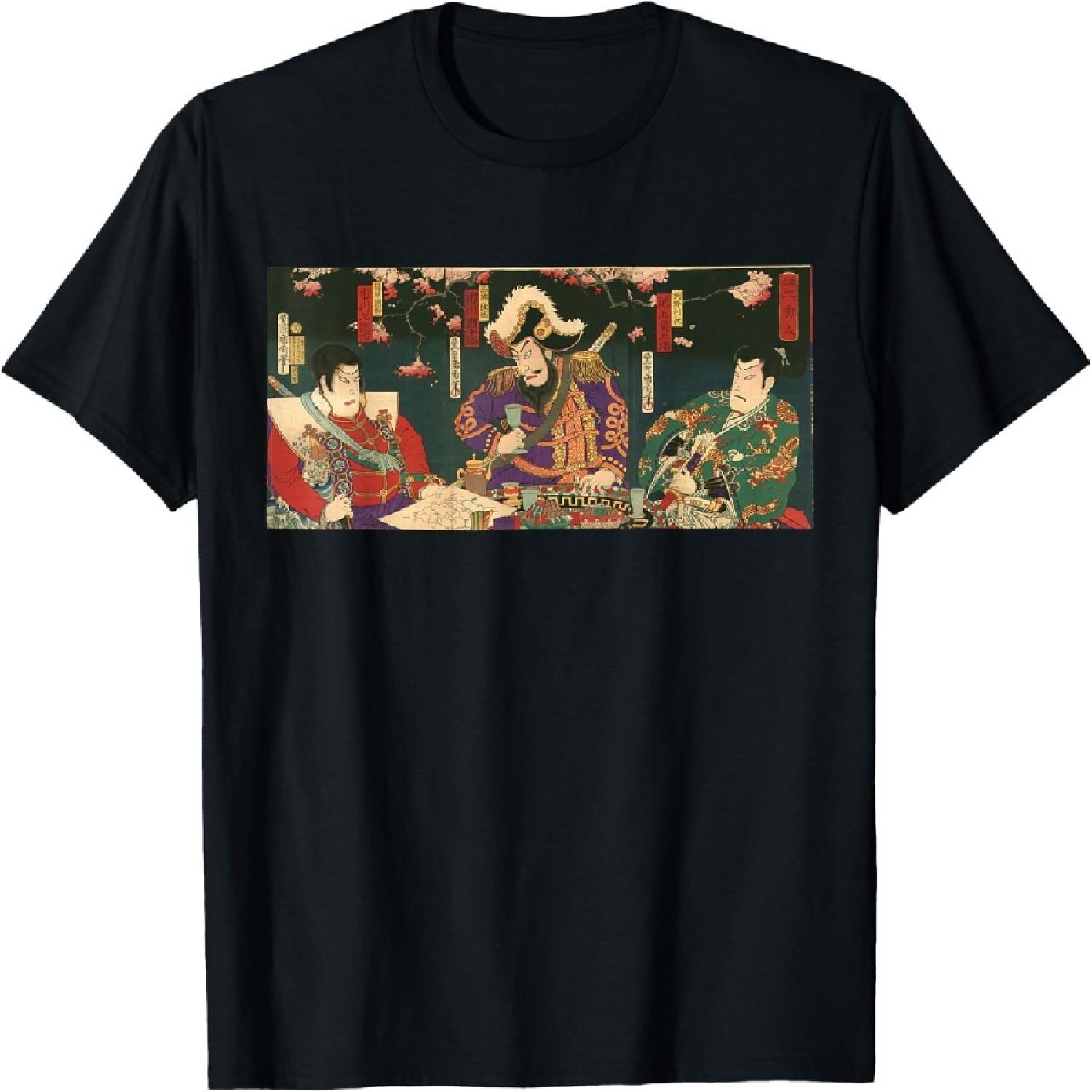 

Japanese Retro Vintage Artwork Samurai Kabuki 1877 Ukiyo-e T-Shirt XXXXXL різнокольоровий