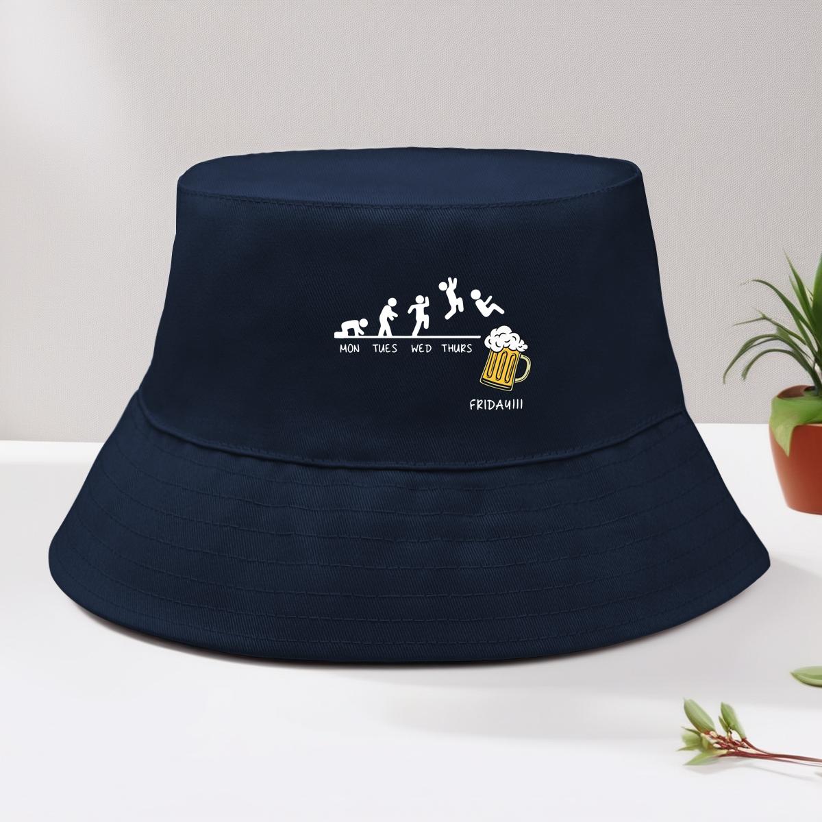 

Friday With Beer Bucket Hat Solid Color Sun Hat Soft Summer Autumn Hat Foldable Bucket Hats Perfect For Hiking Beach Hat
