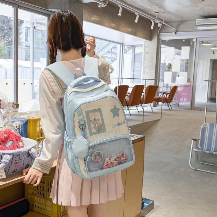 Schoolbag High-value Schoolbag for Female Primary School Students In Grades 3 To 6, Junior High School Students In High School, Small and Fresh Campus