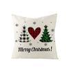 Christmas Pillow Case Polyester Red and Green Plaid Print Pillow Nordic Home Living Room Sofa Cushion