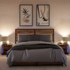 Vidaxl Bedside Tables with LED Lighting, 2 Pcs., Smoked Oak