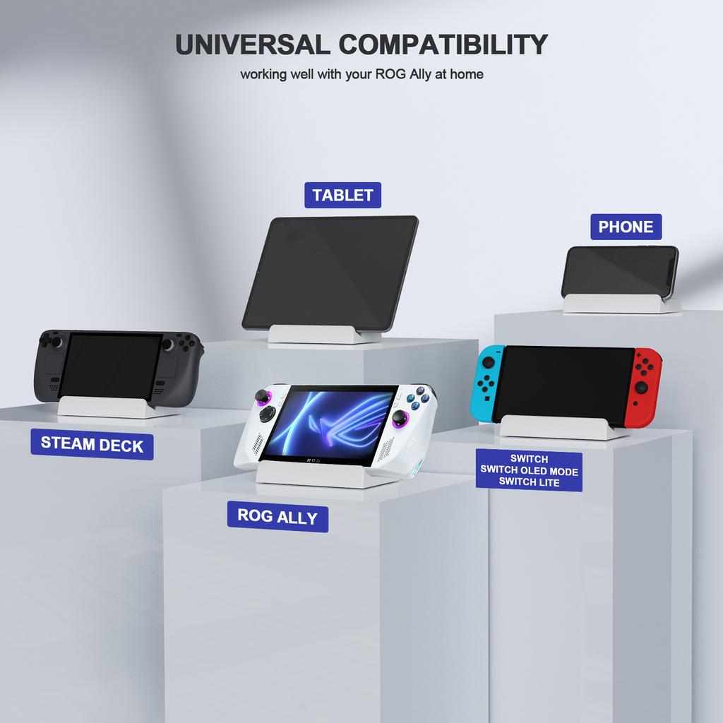 Bază de suport ASUS ROG Ally pentru Steam Deck Suport portabil pentru jocuri Bază de suport pliabilă, reglabilă, anti-alunecare, compatibilă cu Steam Deck/Switch/Telefon