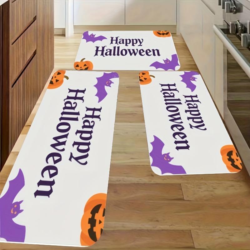 1PC Happy Halloween Kitchen Rug Non-Slip Door Mat Pop design Bathroom Rug Bath Mat Carpet for Home Sink Laundry Decoreeree