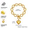 Tarnish Free Stainless Steel Stackable Chain Bracelet for Women, Statement Chunky Gold Plated Bracelet Layer Jewelry