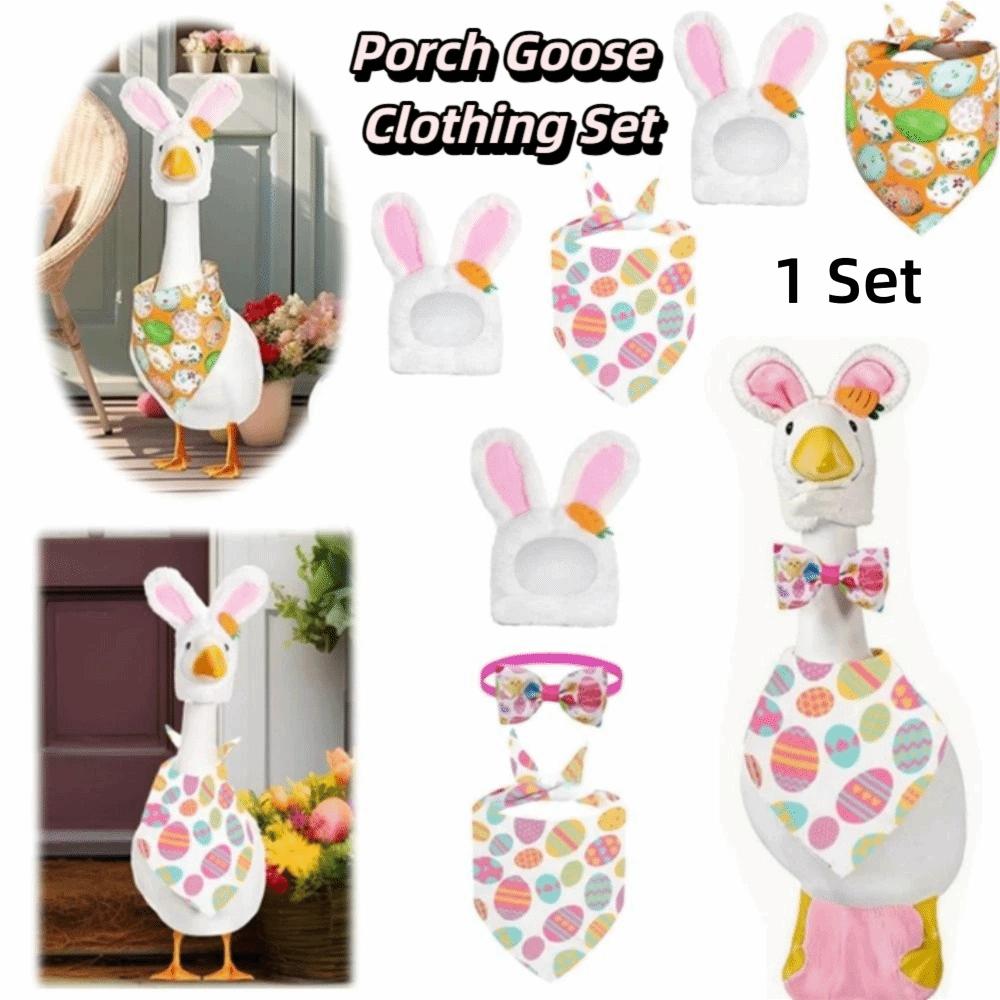 Cute Design Goose Outfit Set Easter Day Theme Housewarming Gift Yard Statue Costume Garden Decor Courtyard Decoration