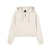 Sports Lifestyle Series Hooded Pullover Comfortable Sweatshirt Women Sweatshirt White-Sand L124W040-00F1