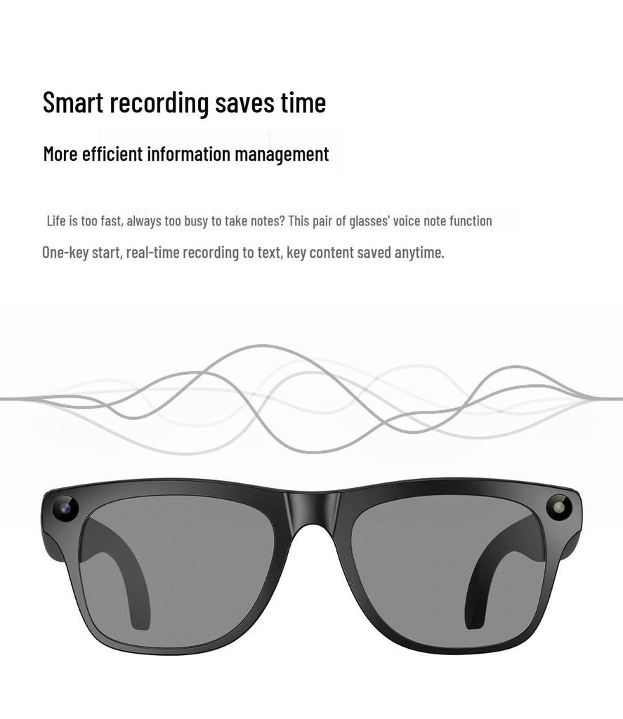 1200W Pixel KI Smart Glasses: Multifunktional Video & Fotografie, Übersetzung, Sprachsteuerung, Farbwechsel, Erkennung