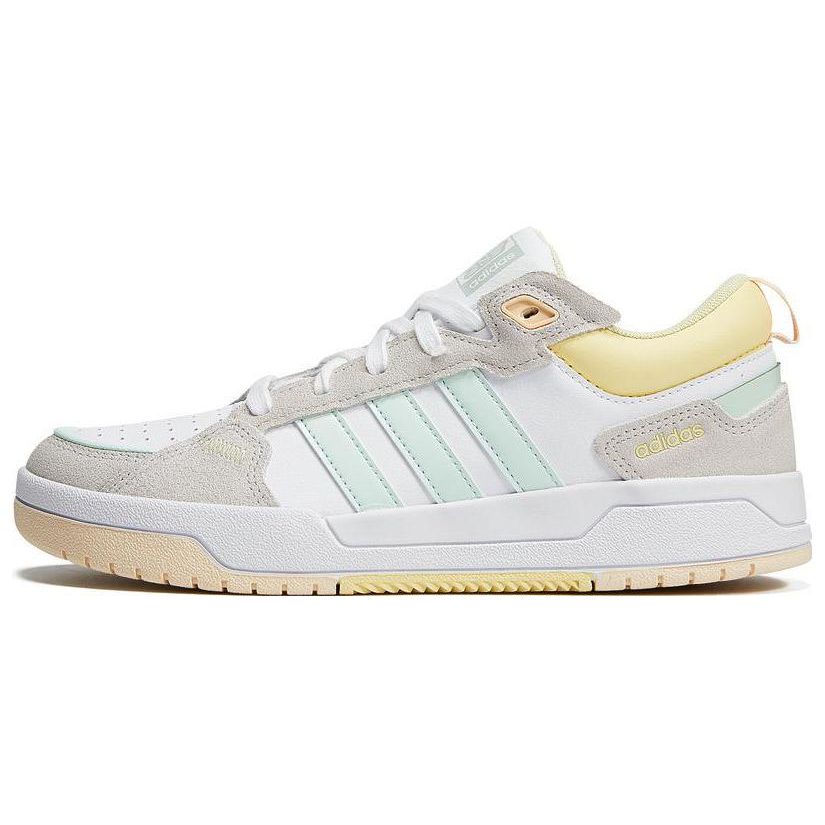 Adidas Neo 100Db Lifestyle Slip Resistant Durable Lightweight Low Top Skate Shoes Women Sneakers White Yellow IF5590