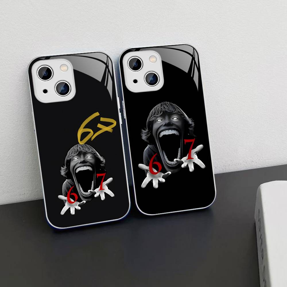 67 Six Seven Tempered Glass For Iphone 14 13 12 11 Pro Mini XS MAX 14Plus X XS XR Cover