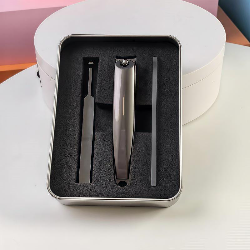 360° Rotating Stainless Steel Nail Clippers – Large, Portable, Anti-Splash Manicure Tool