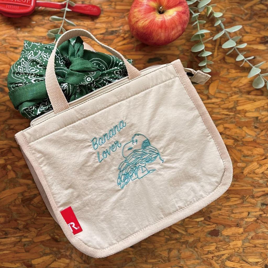 8605 SNOOPY Snoopy Simple Insulated Lunch Tote Bag IP Thermo K Deli [Rootote] Peanuts-9B (03 H-CAMPER Pink)