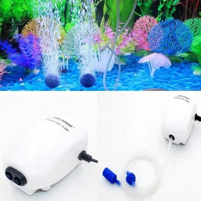 Aquarium zuurstofpomp zuurstofmachine beluchtingspomp stille zuurstoftoevoer beluchter visbox kleine dubbele gats beluchter