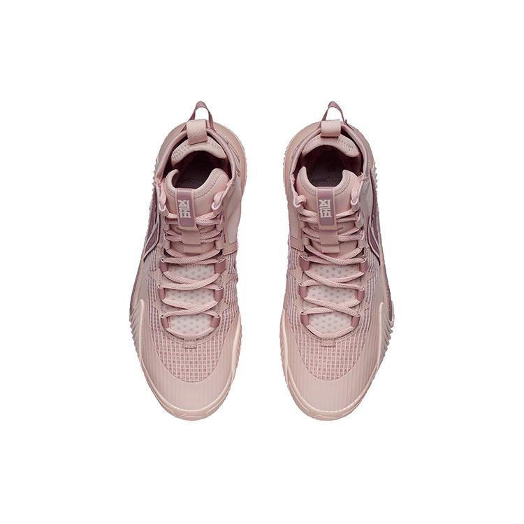 New LiNing Badfive 2 Anti Slip Wear Resistant High Top Basketball Shoes Smoke Rose Pink ABFR001-9