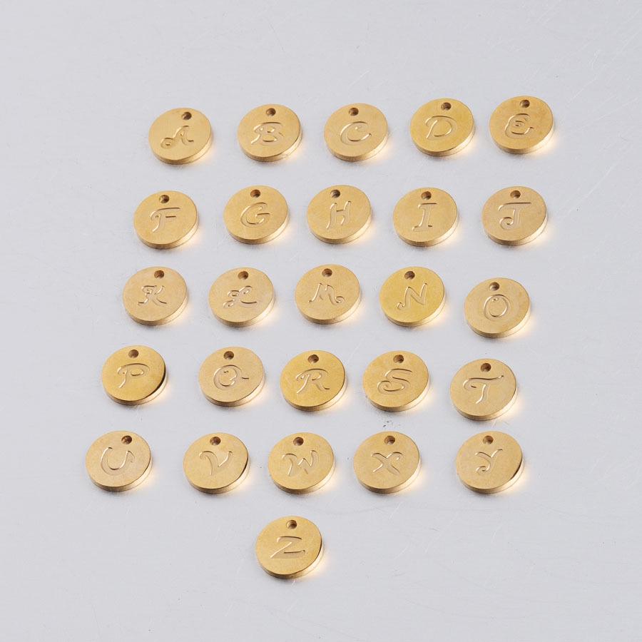 

Кулон с гравировкой английской буквы RumNVnty - Ювелирный аксессуар из нержавеющей стали Steel