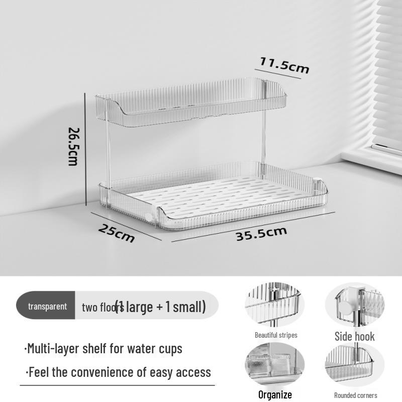 Luxury Glass & Tea Cup Draining Rack - Desktop Storage Organizer for Kitchen & Living Room