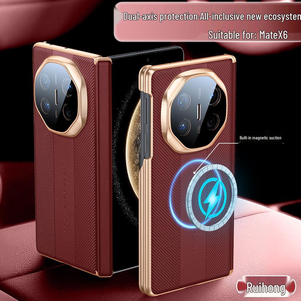 Huawei Mate X6 Folding Screen Magnetic Protective Case, Anti-Fall, Dual-Axis, Full Coverage.