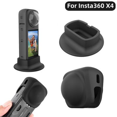Soporte Base de Escritorio de Silicona Cubierta de Lente Para Insta360 X4 Soporte de Escritorio Fijo Base Para Insta360 X4 Montura Accesorios de Cámara