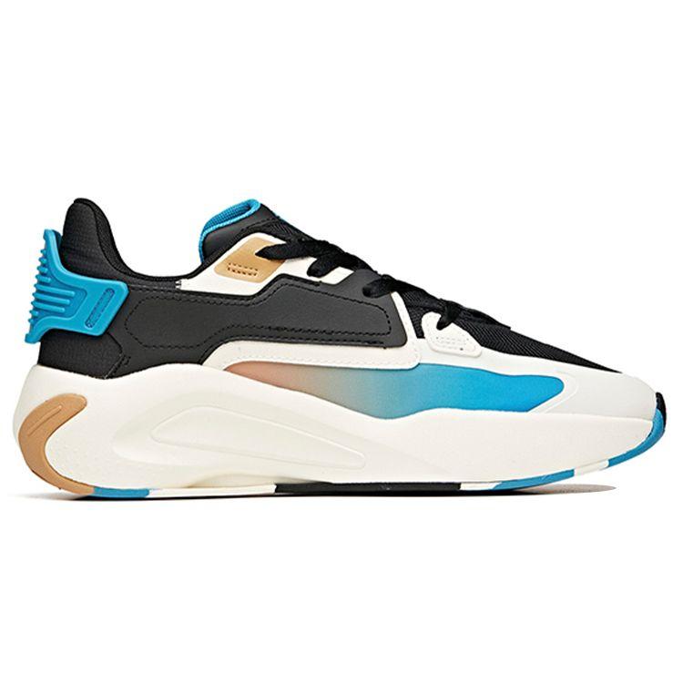 Anta Lifestyle Series Ultra Body Wear Resistant Breathable Low Top Skate Shoes Men Sneakers Black Blue 112118083-1